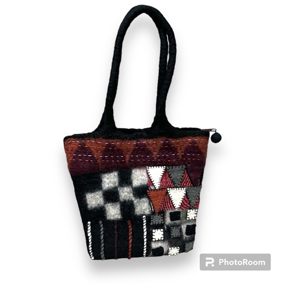 Rising Tide Felted Wool Fall Colors Shoulder Bag - Picture 2 of 14